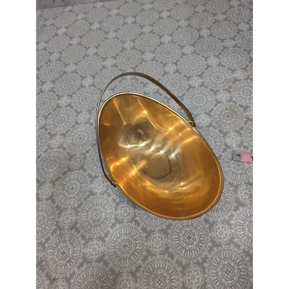 Vintage‎ Corbelle & Co Silverplate Goldwash Handled Basket Dish Opulance 60's - Picture 7 of 7